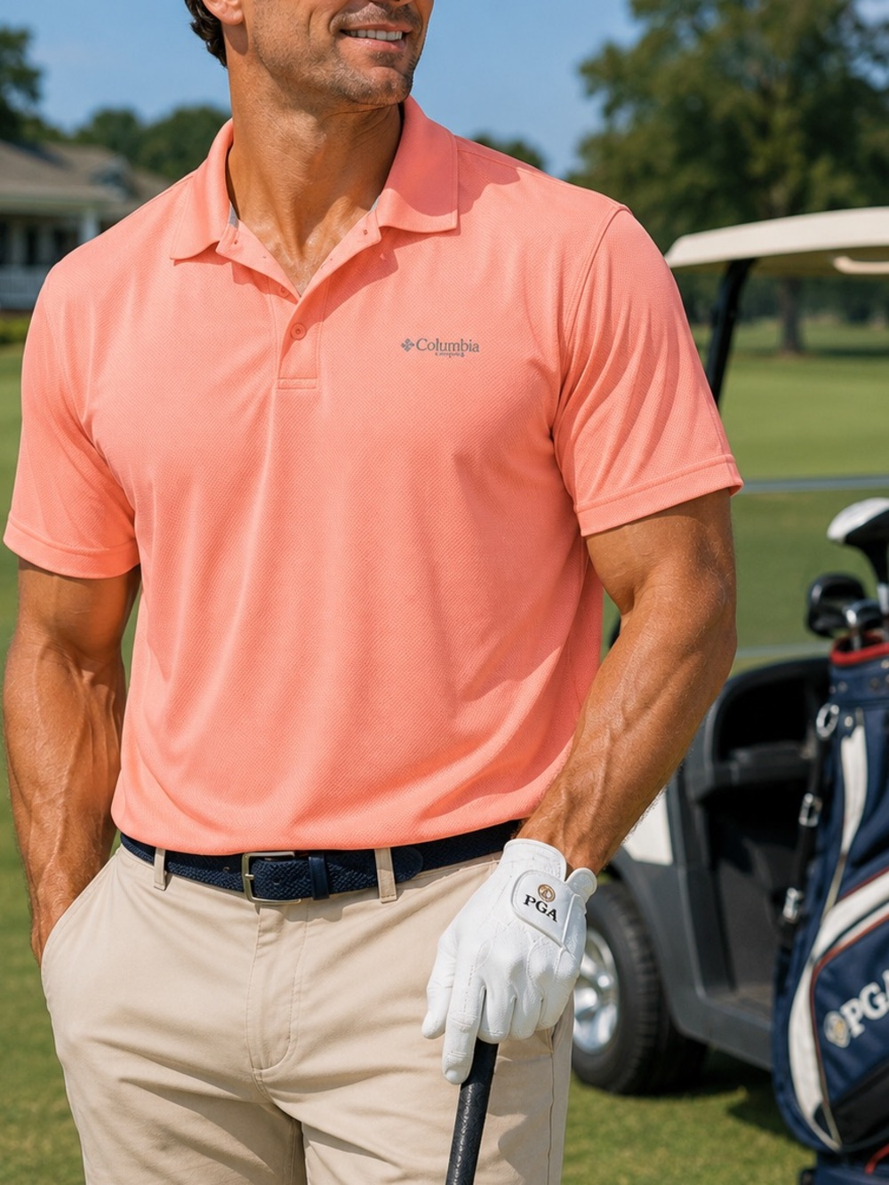 Columbia PFG Coral Performance Golf Polo Size 3X Atheleisure Athletic Casual